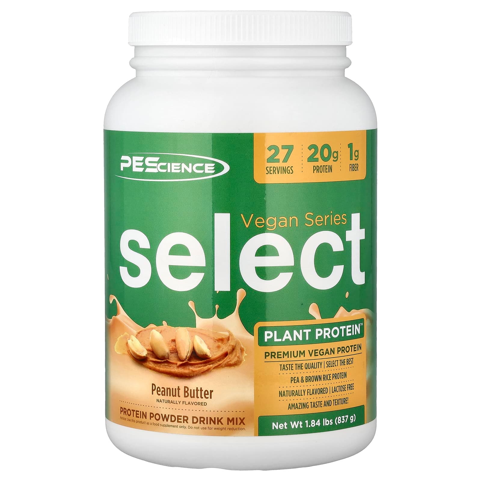 PEScience Vegan Series, Select Plant Protein – Peanut Butter – 837 g de PEScience