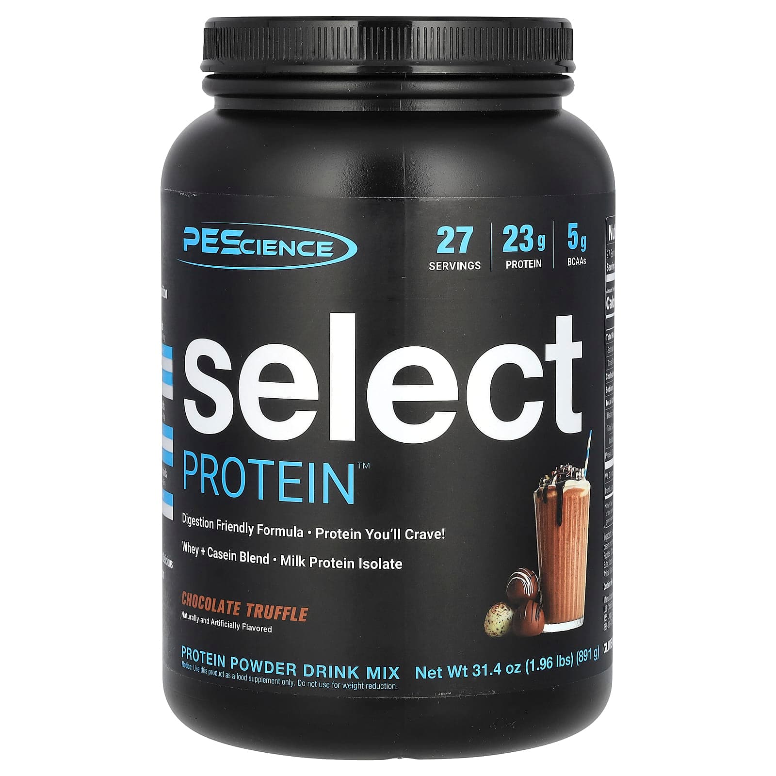 PEScience Select Protein Powder Drink Mix – Chocolate Truffle – 891 g de PEScience