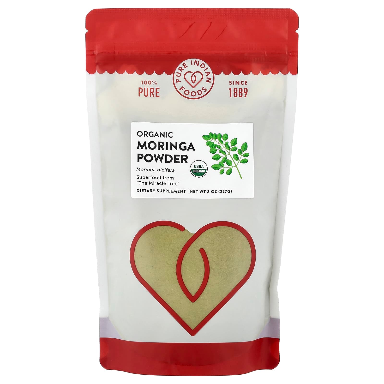 Pure Indian Foods Organic Moringa Powder – 227 g de Pure Indian Foods
