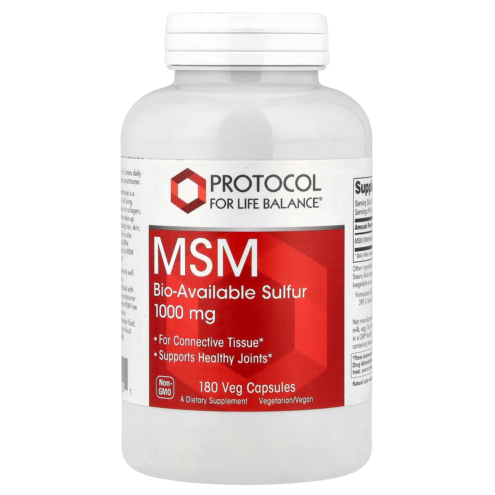 Protocol for Life Balance MSM – 180 gélules végétales de Protocol for Life Balance