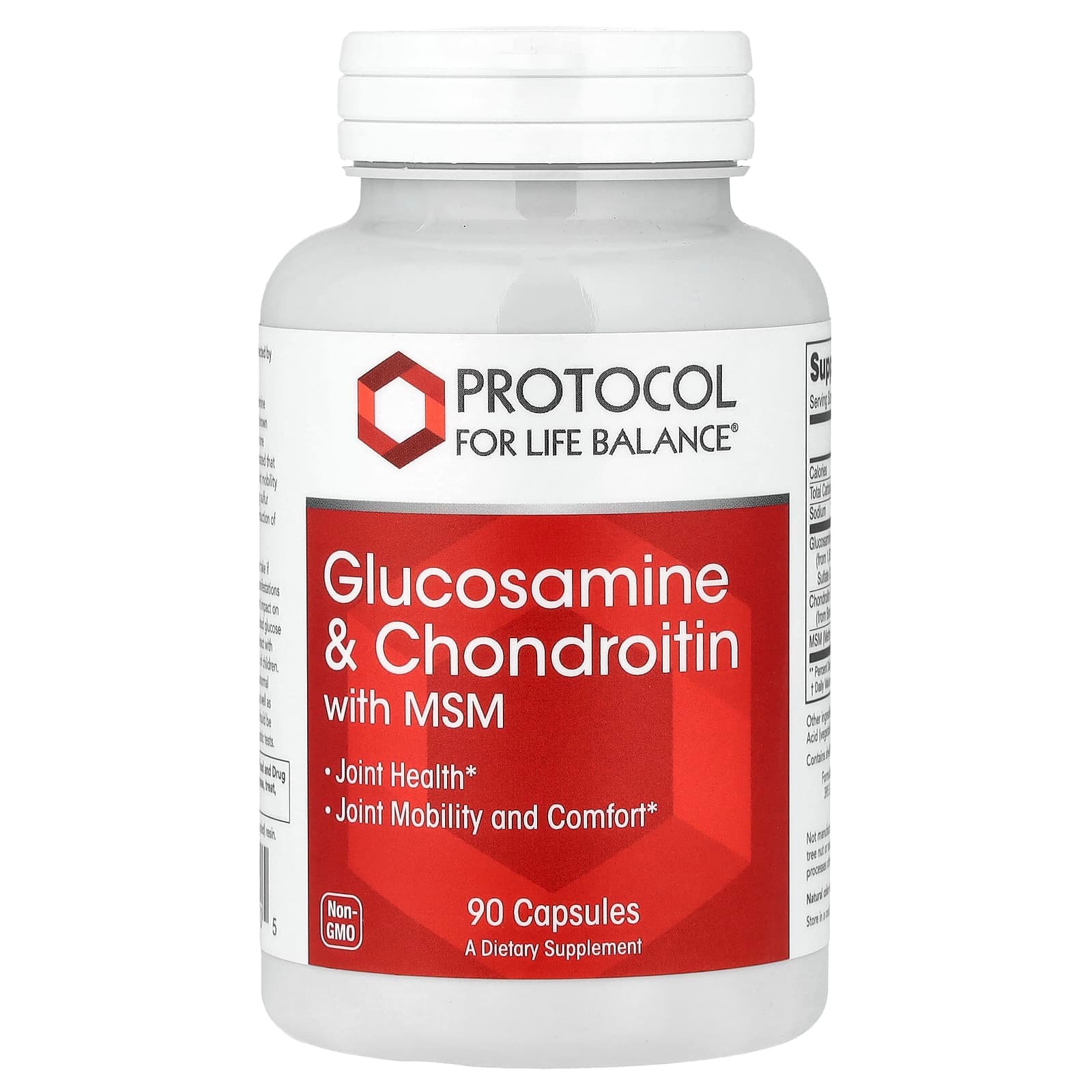 Protocol for Life Balance Glucosamine & Chondroitin with MSM – 90 gélules végétales de Protocol for Life Balance