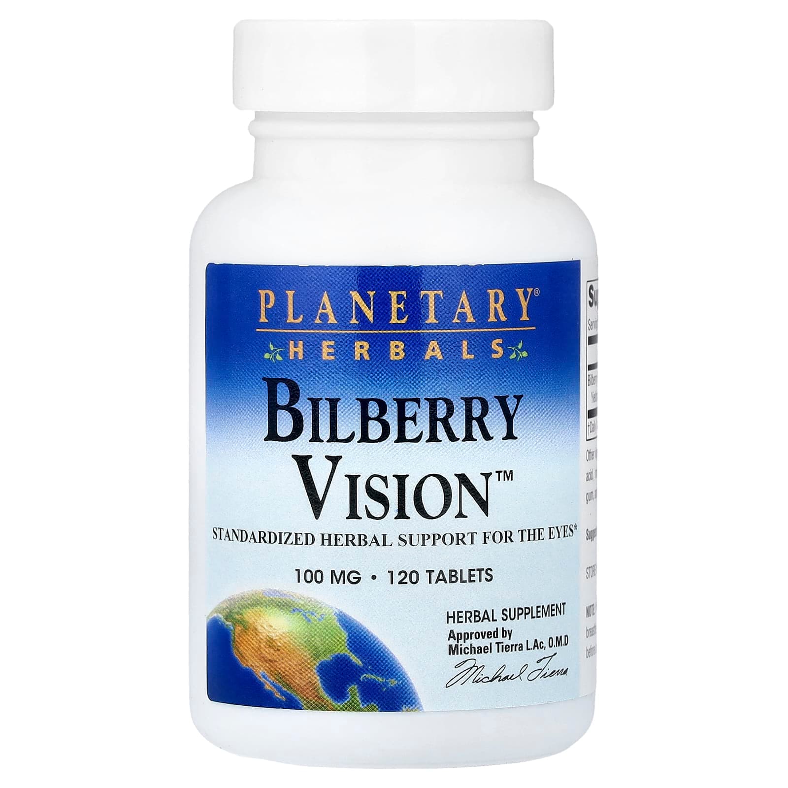 Planetary Herbals Bilberry Vision – Bilberry Vision – 120 comprimés de Planetary Herbals