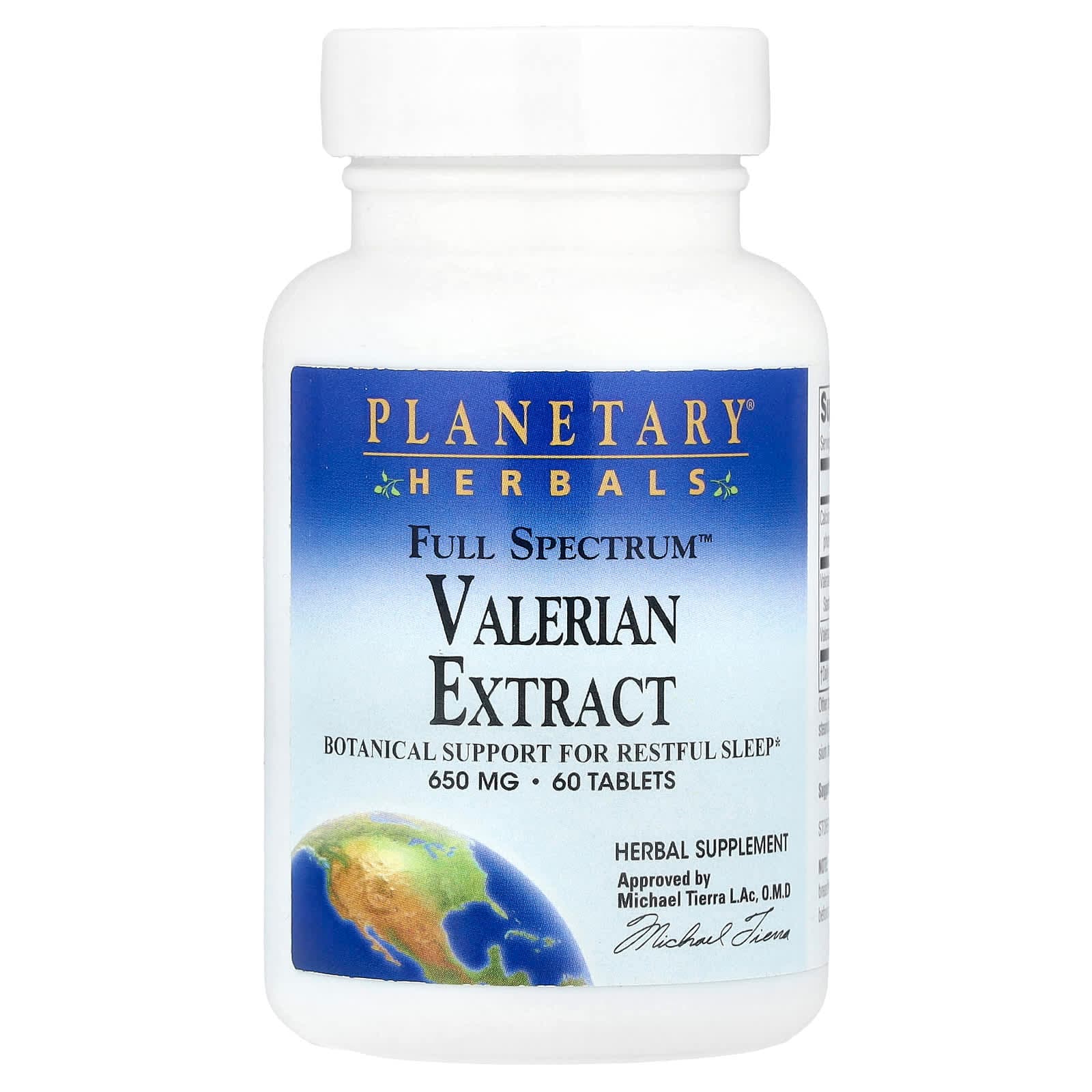 Planetary Herbals Full Spectrum Valerian Extract – 60 comprimés de Planetary Herbals