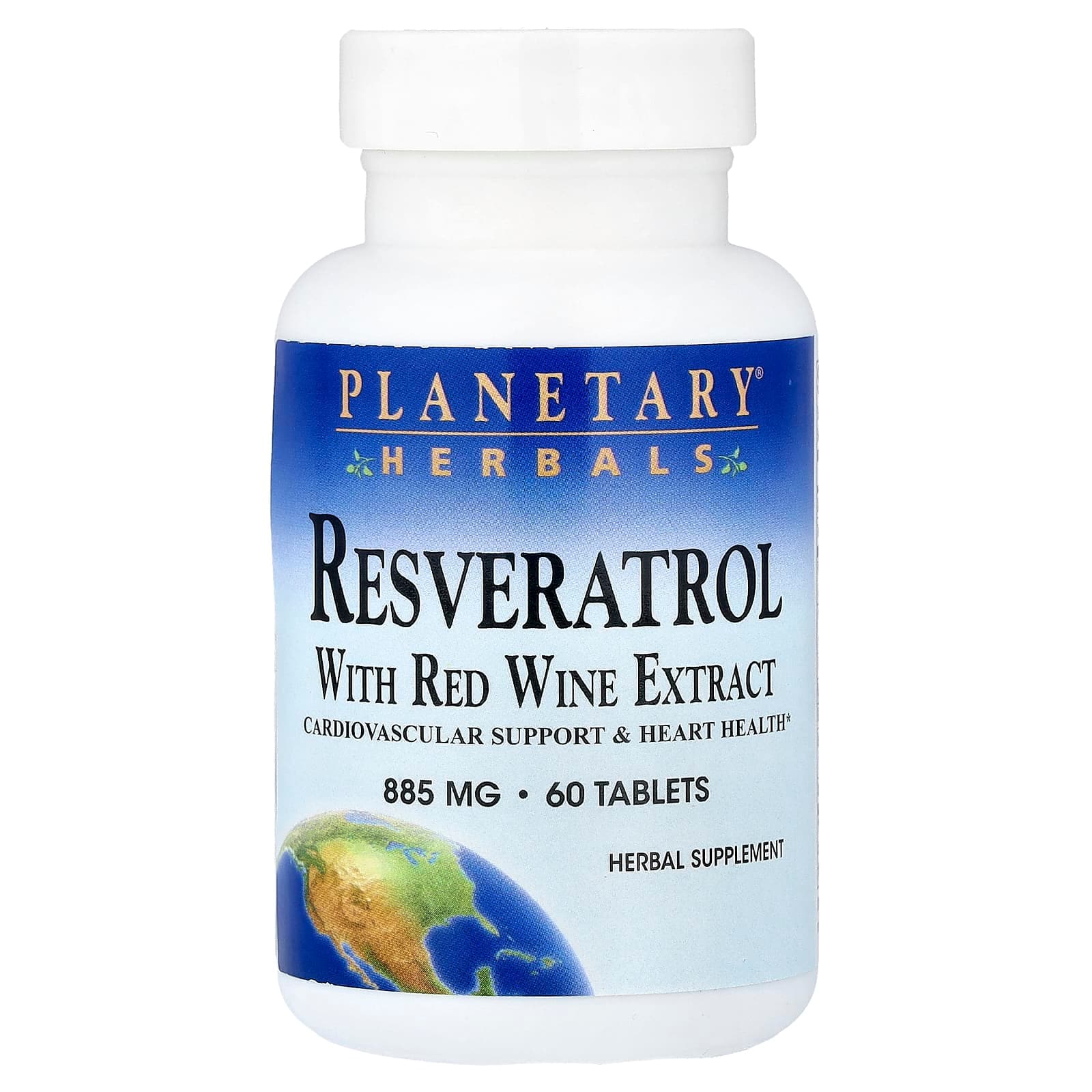 Planetary Herbals Resveratrol With Red Wine Extract – 60 comprimés de Planetary Herbals
