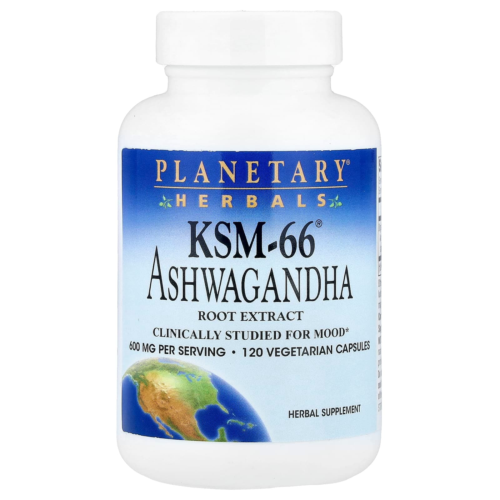 Planetary Herbals KSM-66 Ashwagandha Root Extract – 120 gélules végétales de Planetary Herbals