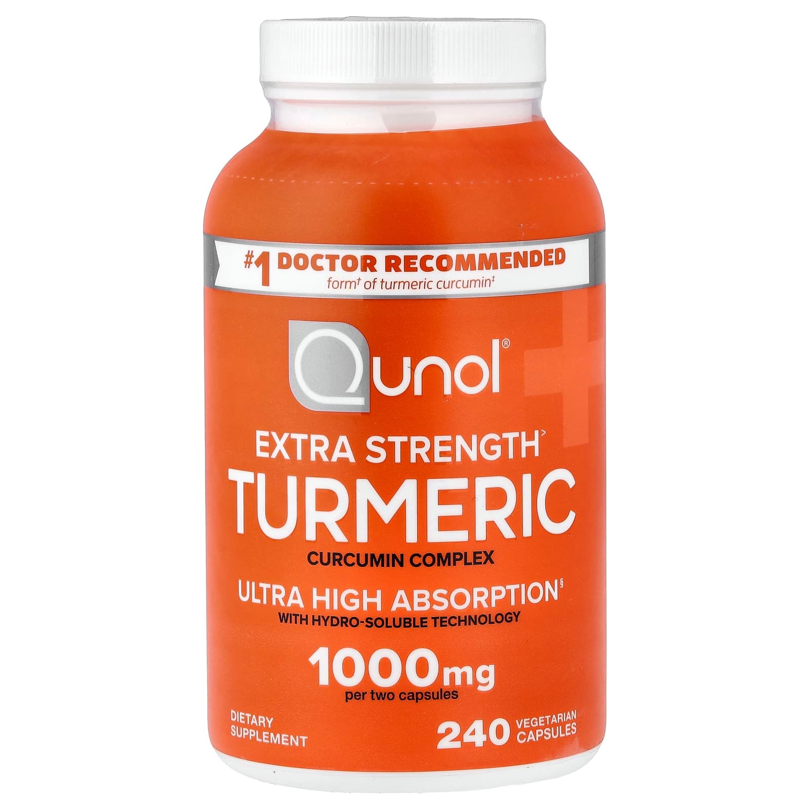 Qunol Turmeric, Curcumin Complex – 240 gélules végétales de Qunol