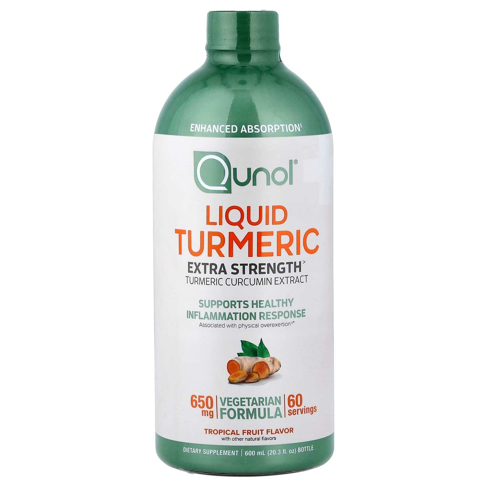 Qunol Liquid Turmeric – Tropical Fruit – 600 ml de Qunol