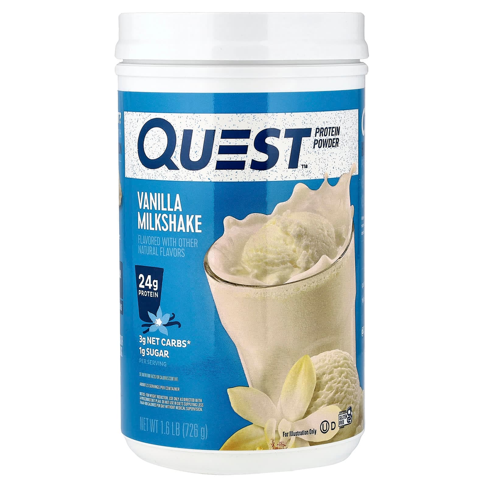 Quest Nutrition Protein Powder – Vanilla Milkshake – 726 g de Quest Nutrition