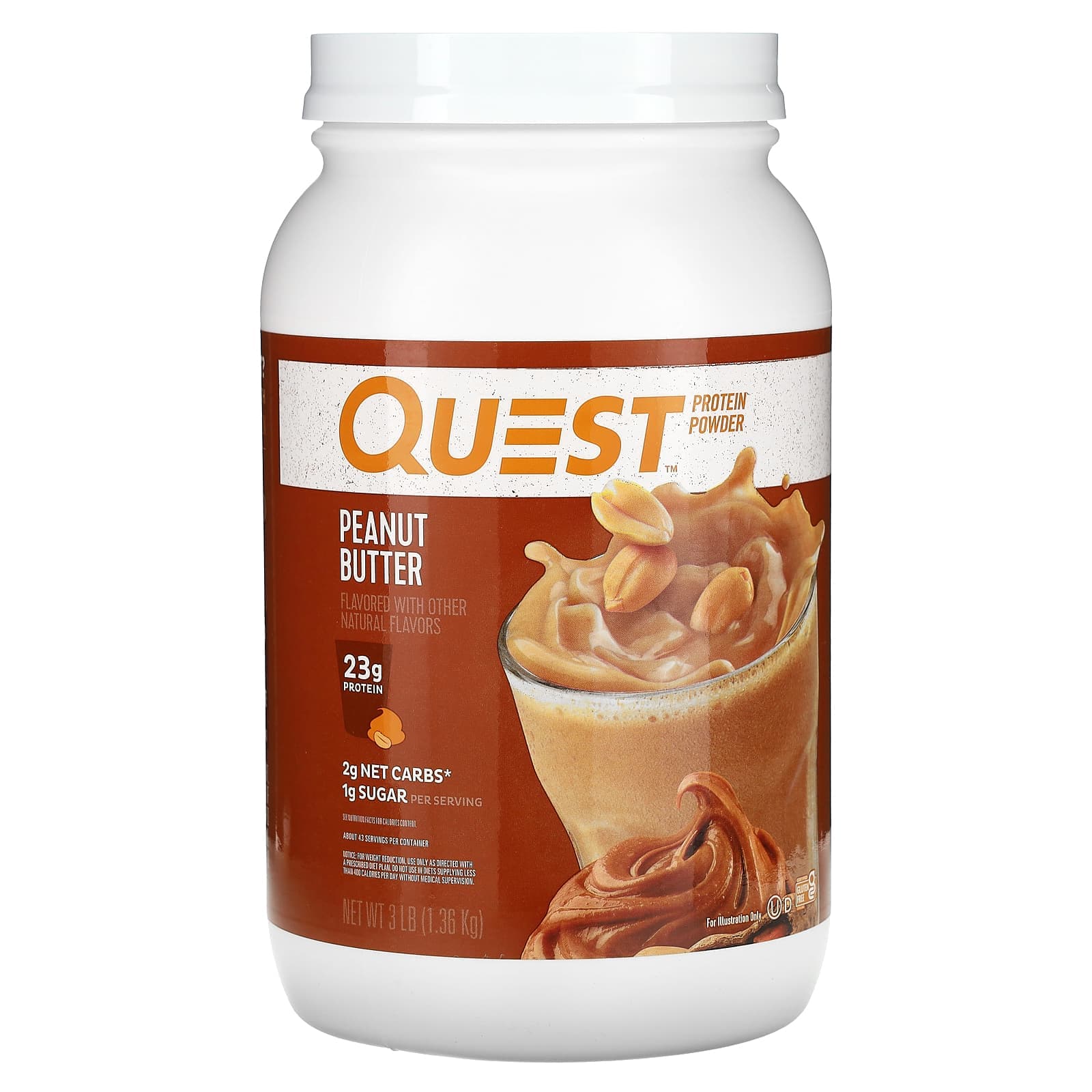 Quest Nutrition Protein Powder – Peanut Butter – 1,36 kg de Quest Nutrition