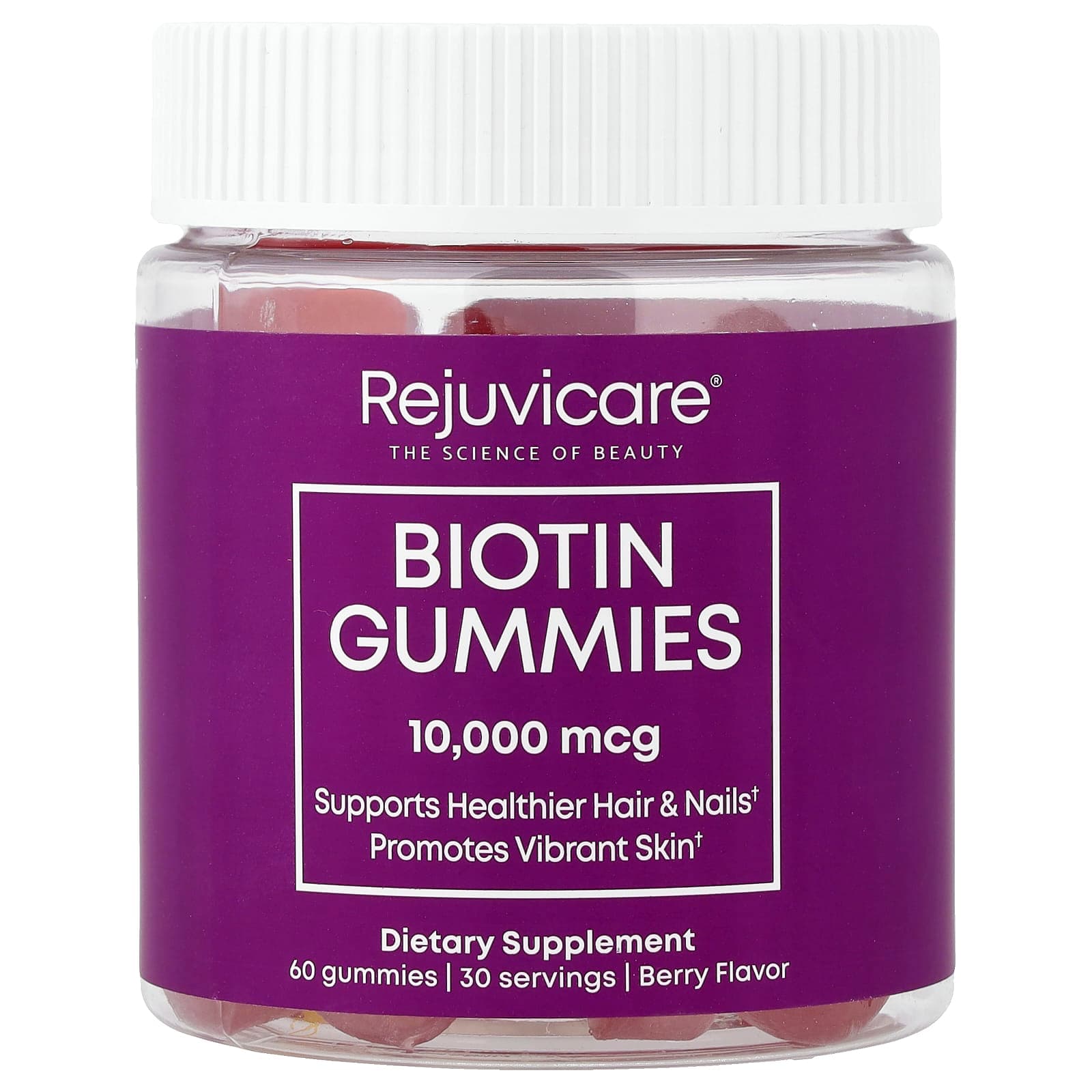Rejuvicare Biotin Gummies – Berry – 60 gommes de Rejuvicare