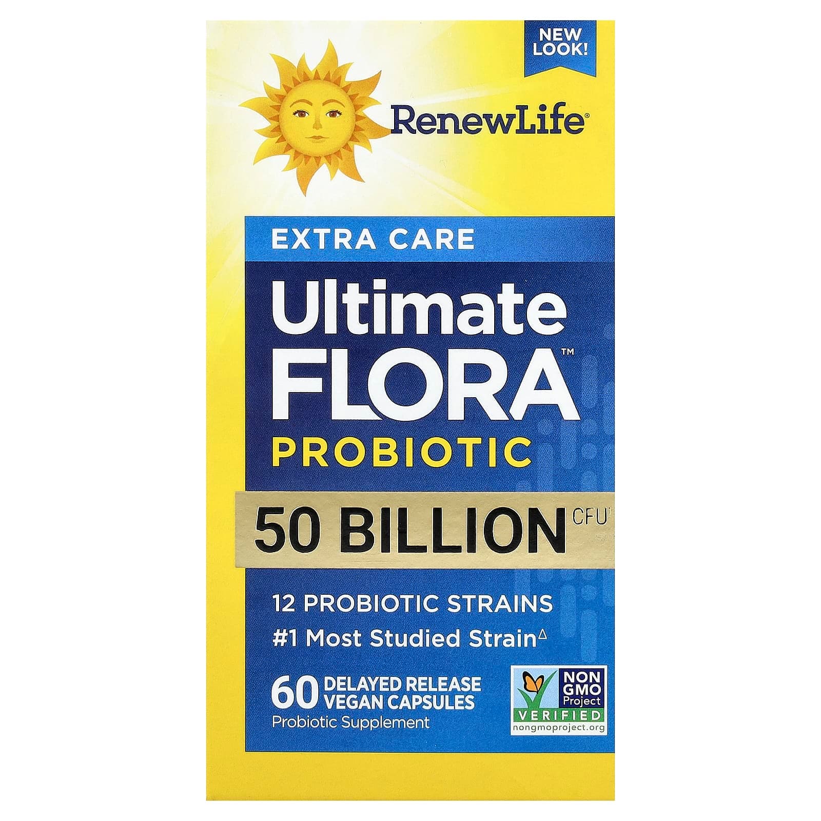 Renew Life Extra Care, Ultimate Flora Probiotic, 60 Delayed Release Vegan Capsules de Renew Life