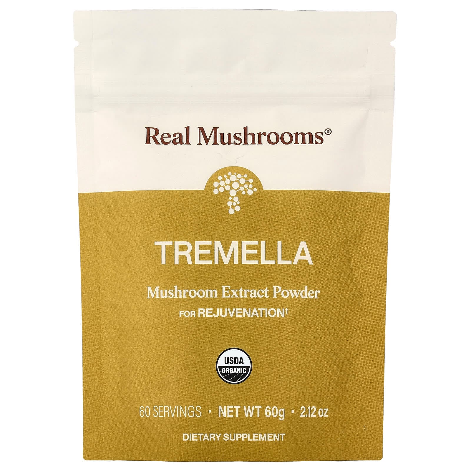 Real Mushrooms Tremella, Organic Mushroom Extract Powder – 60 g de Real Mushrooms