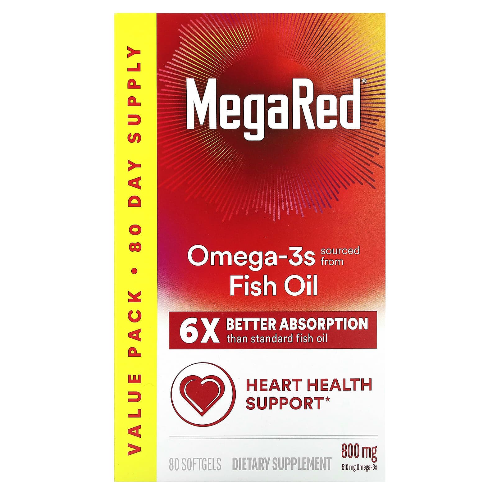 Schiff MegaRed – Vanilla – 80 capsules molles de Schiff