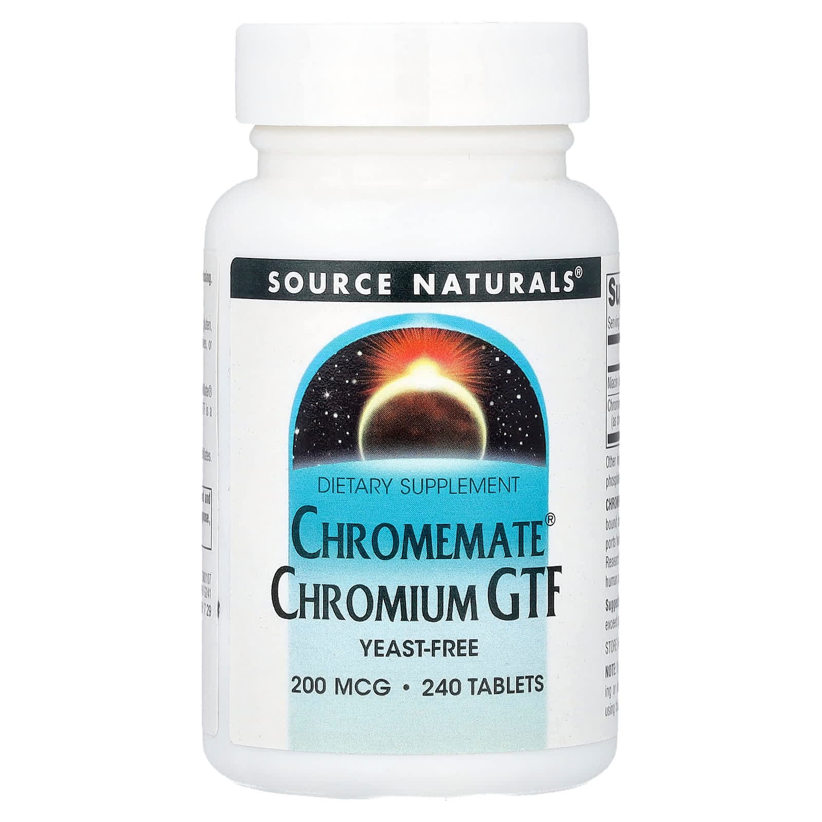 Source Naturals Chromemate Chromium GTF – 240 comprimés de Source Naturals