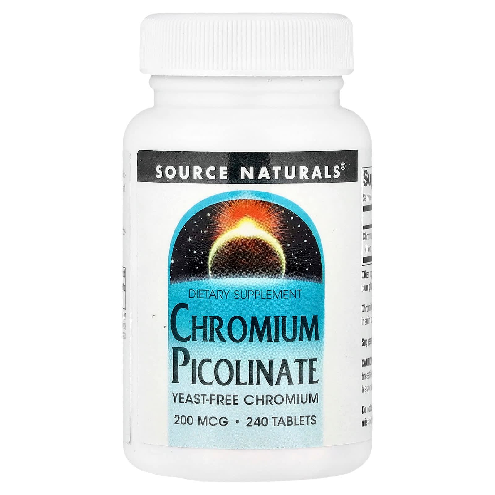 Source Naturals Chromium Picolinate – 240 comprimés de Source Naturals