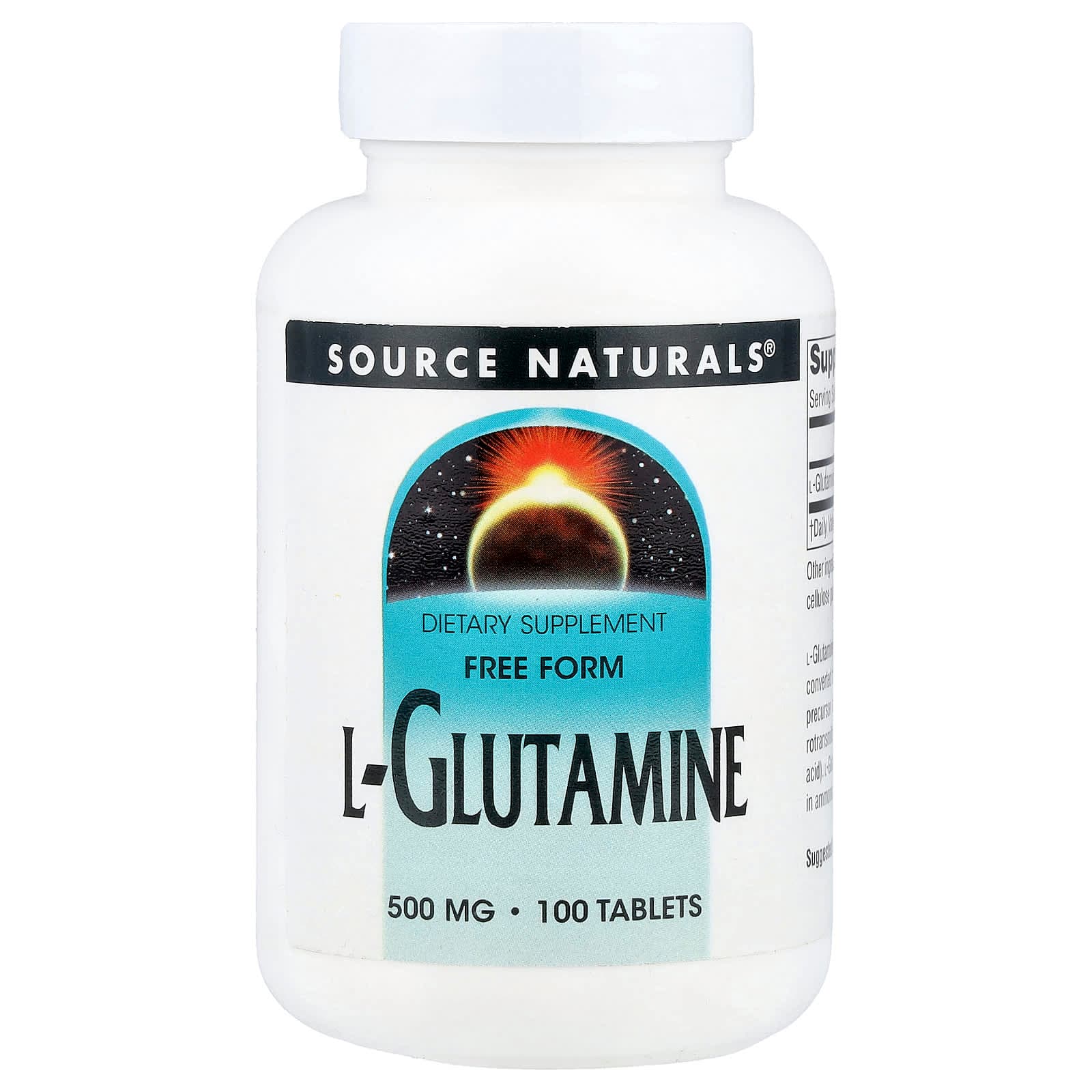 Source Naturals L-Glutamine – 100 comprimés de Source Naturals