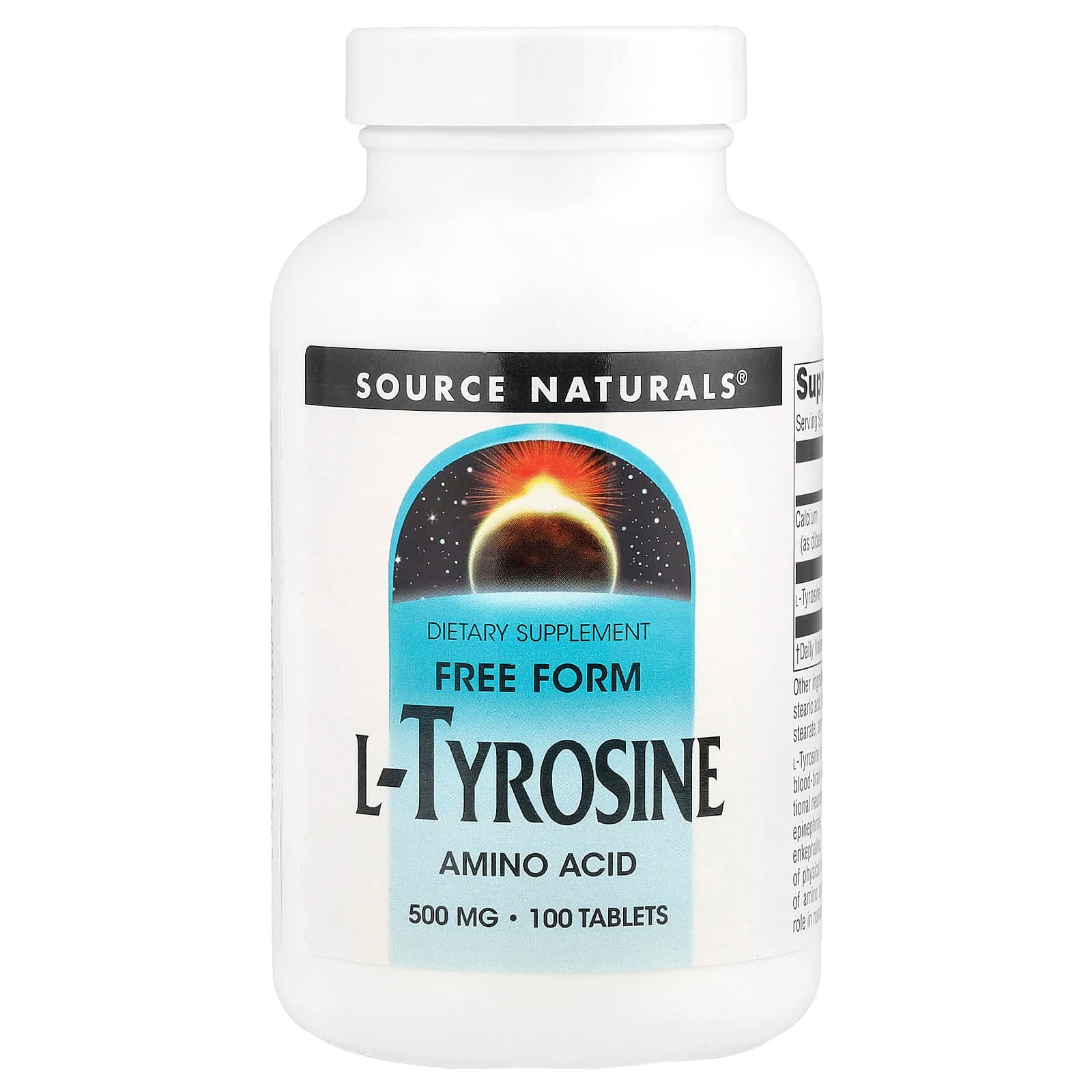 Source Naturals L-Tyrosine – 100 comprimés de Source Naturals