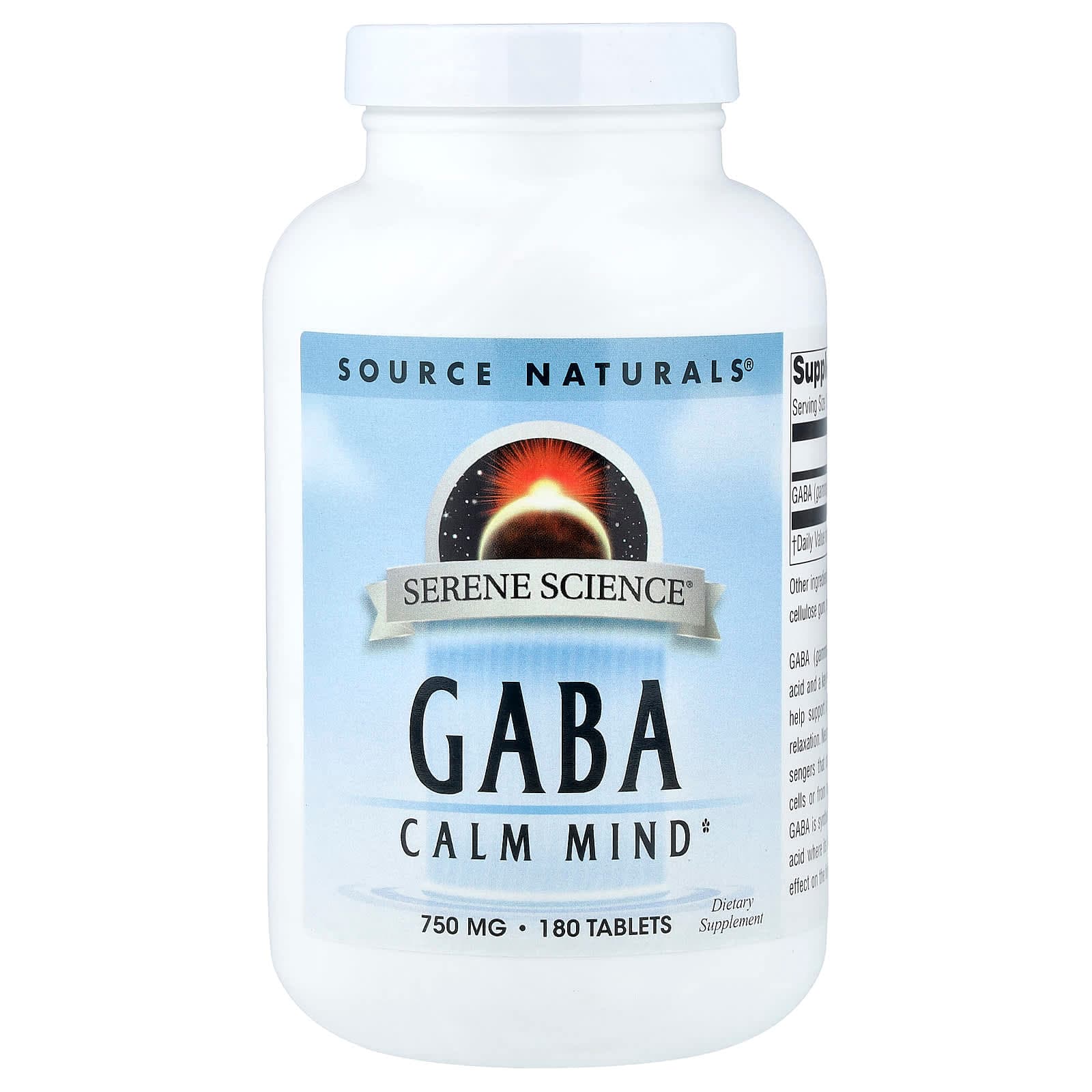 Source Naturals Serene Science, GABA – 180 comprimés de Source Naturals