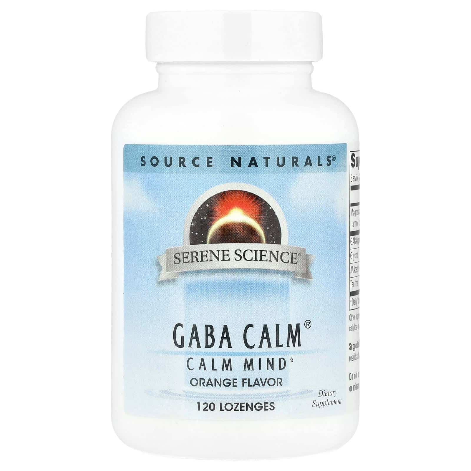 Source Naturals Serene Science, GABA Calm – Orange – 120 pastilles de Source Naturals