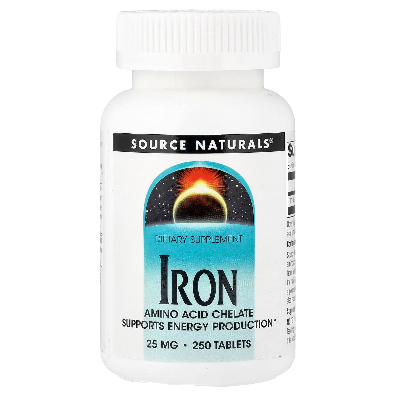 Source Naturals Iron – 250 comprimés de Source Naturals