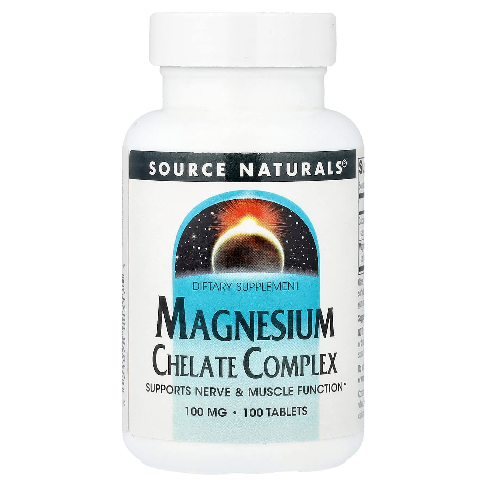 Source Naturals Magnesium Chelate Complex – 100 comprimés de Source Naturals