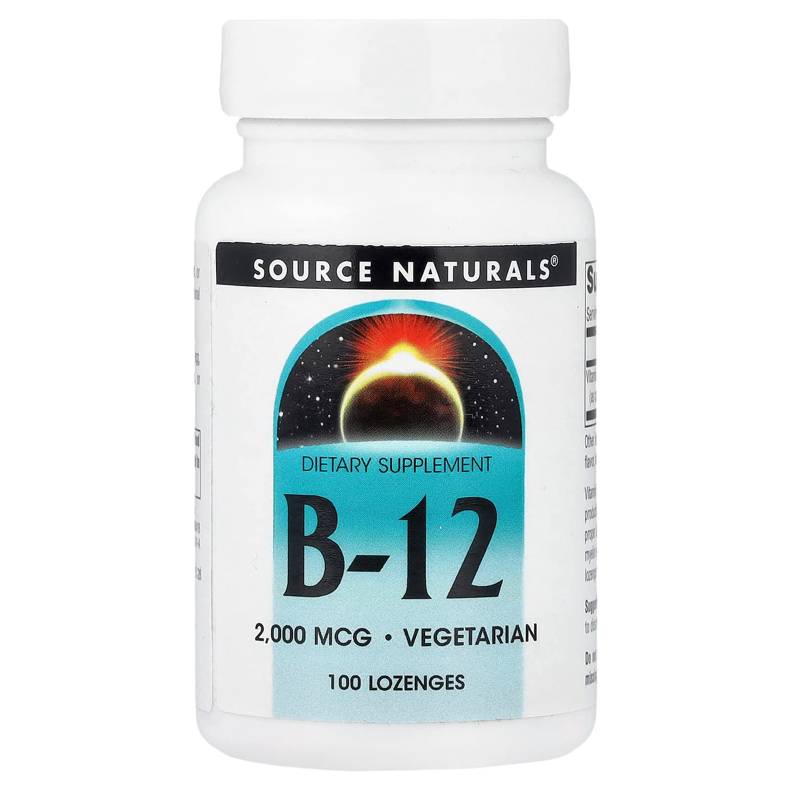 Source Naturals Vitamin B-12 – 100 pastilles de Source Naturals