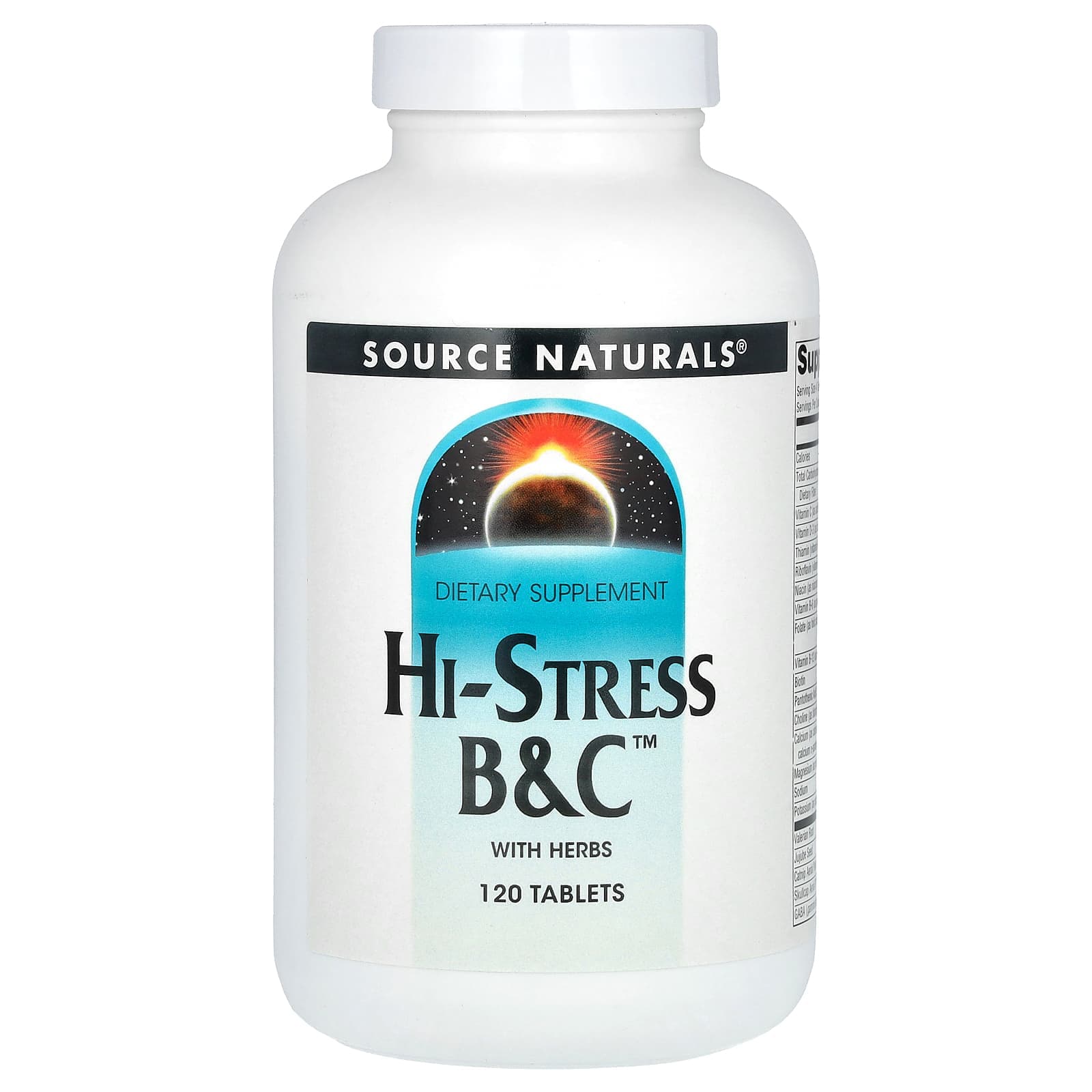 Source Naturals Hi-Stress B&C With Herbs – 120 comprimés de Source Naturals