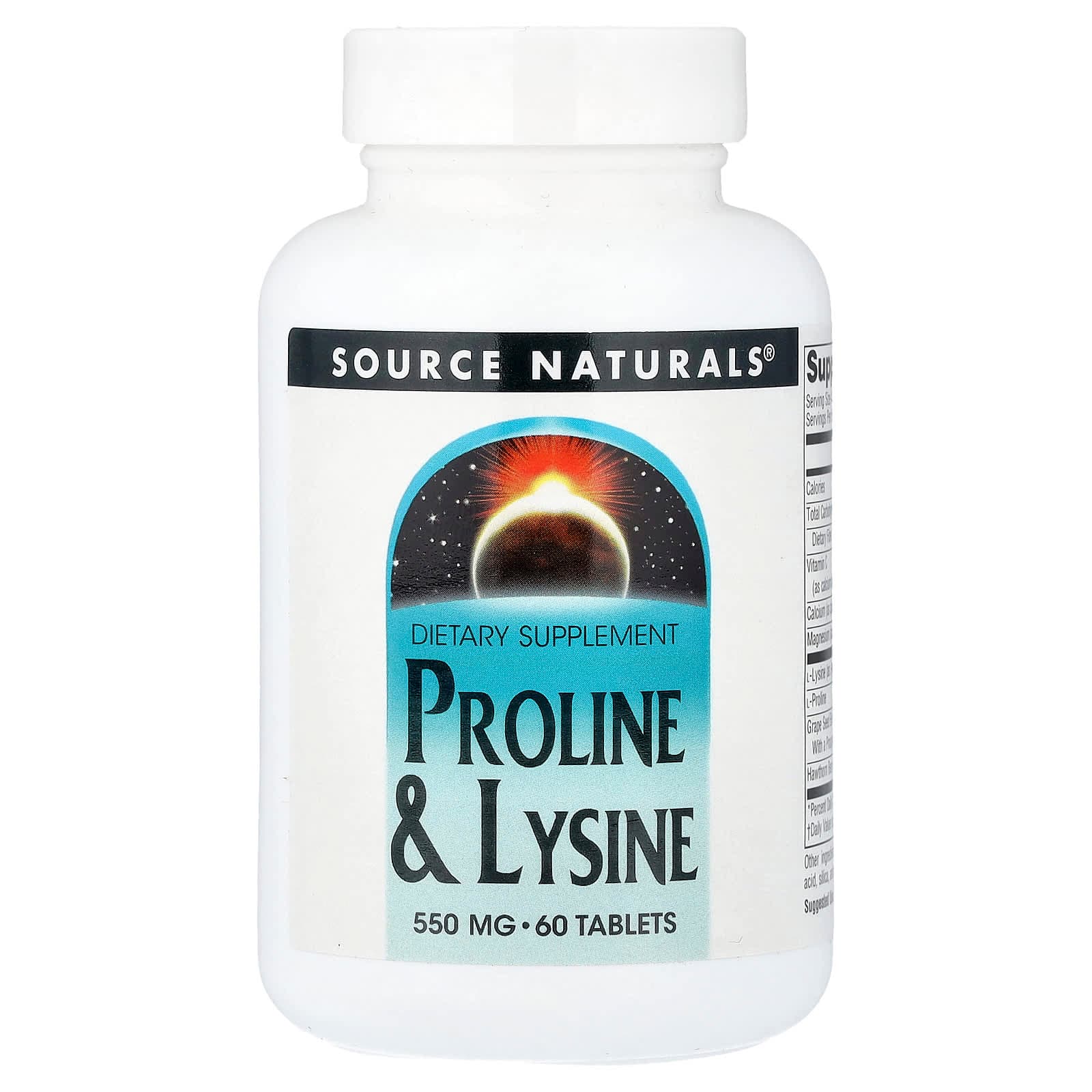 Source Naturals Proline & Lysine – 60 comprimés de Source Naturals