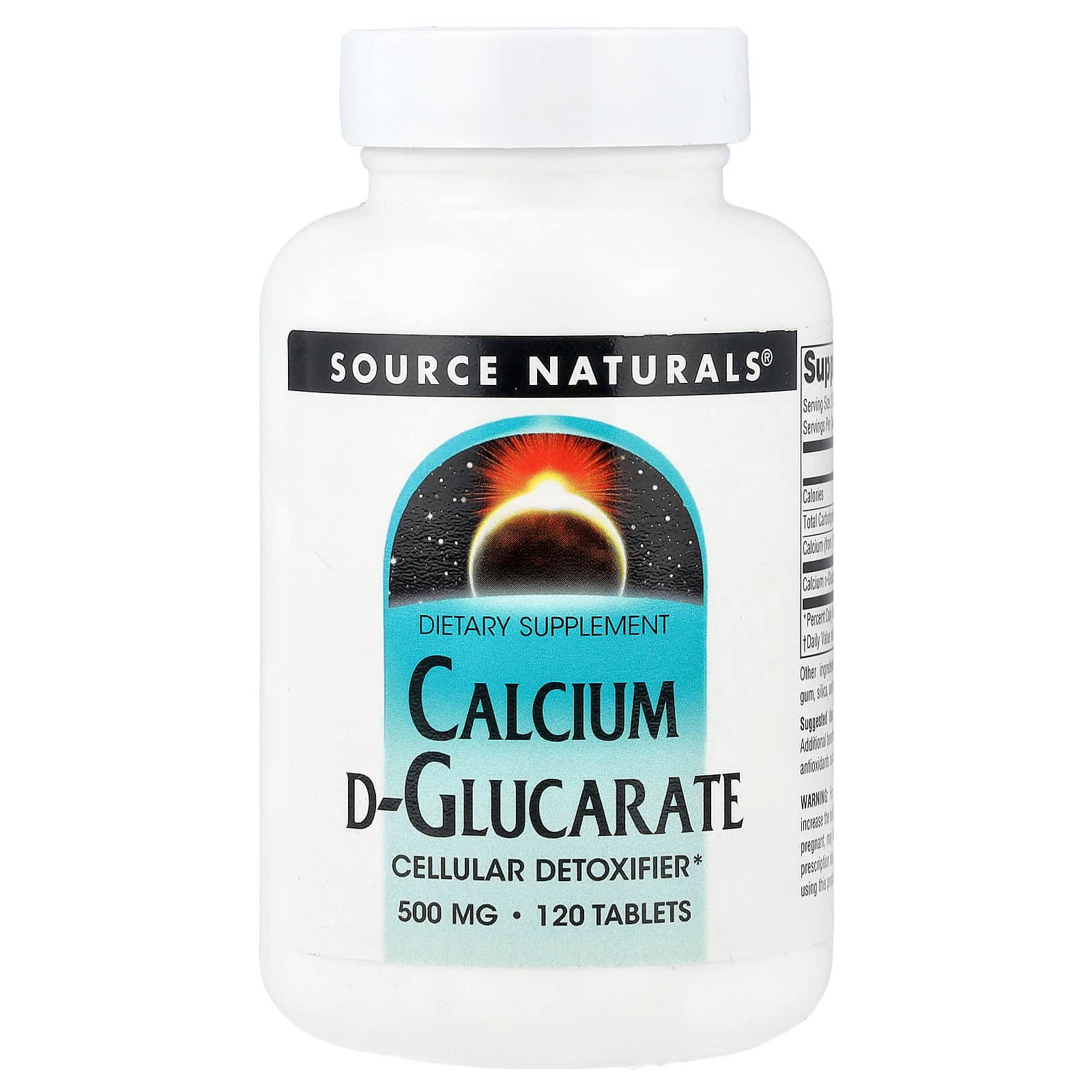 Source Naturals Calcium D-Glucarate – 120 comprimés de Source Naturals