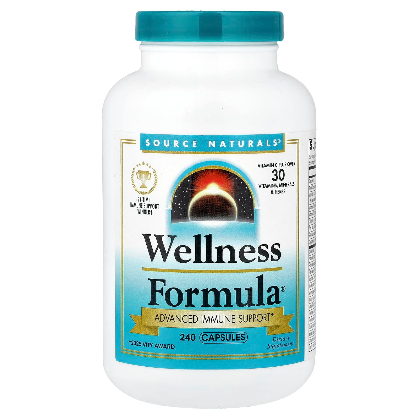 Source Naturals Wellness Formula, Advanced Immune Support – 240 gélules de Source Naturals
