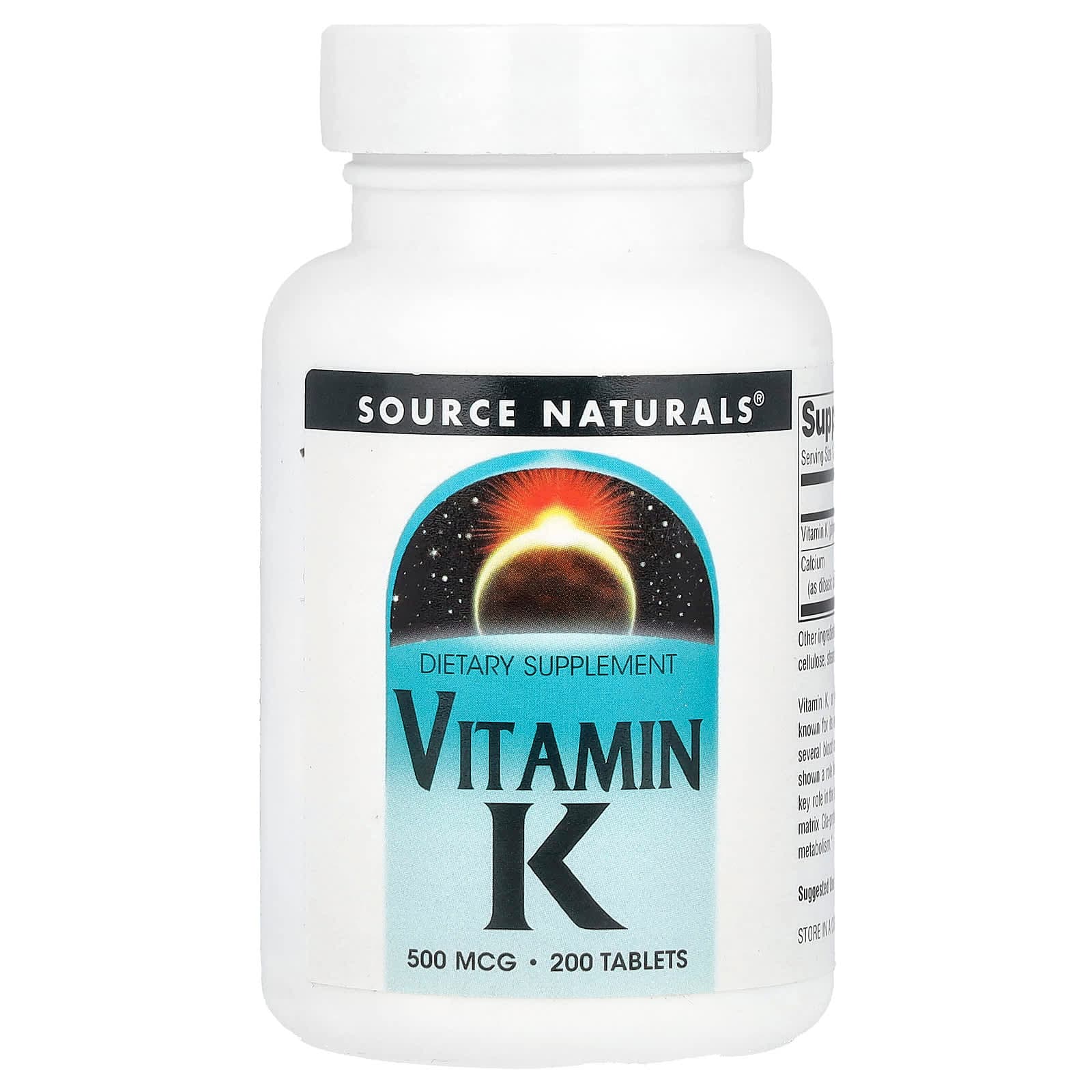 Source Naturals Vitamin K – 200 comprimés de Source Naturals