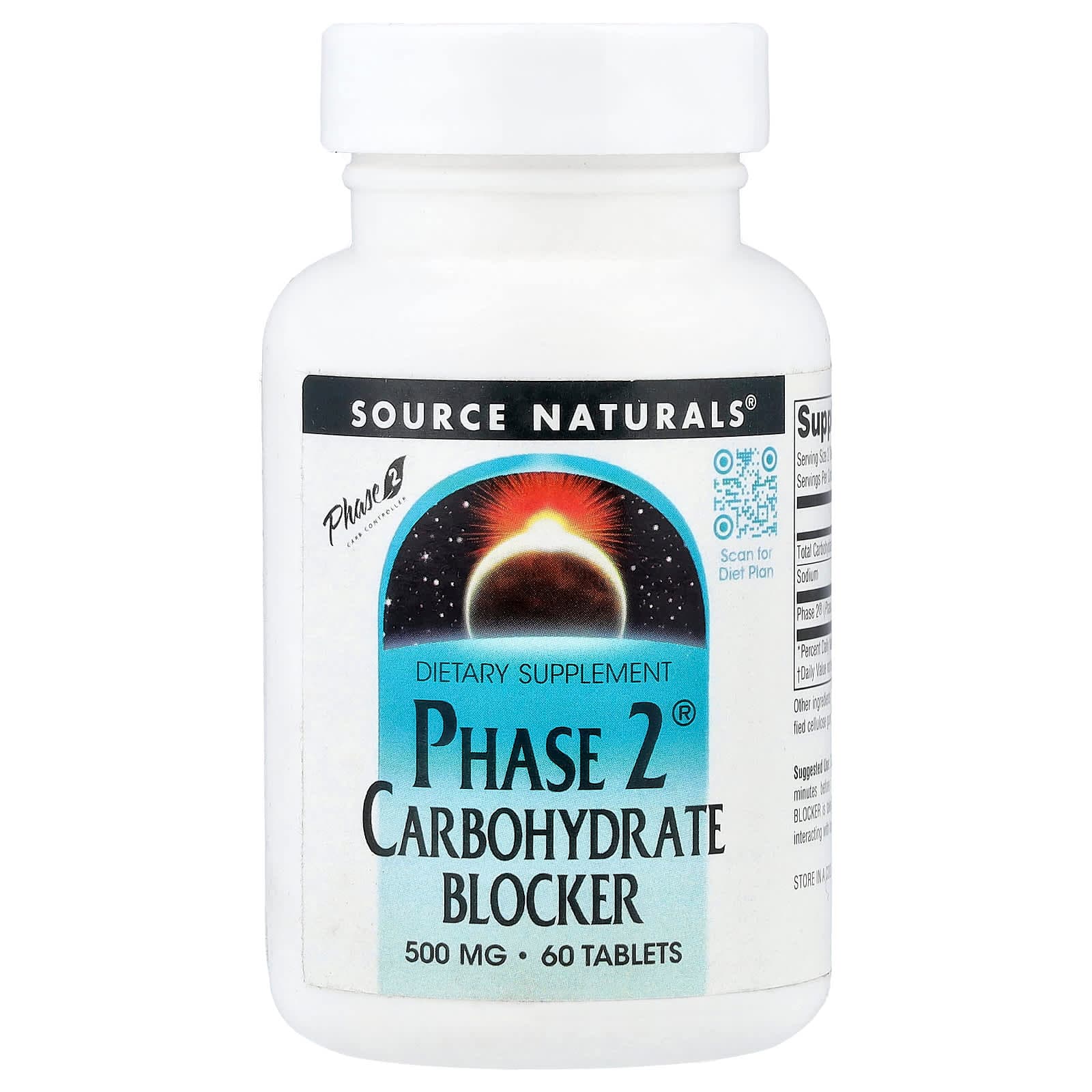 Source Naturals Phase 2 Carbohydrate Blocker – 60 comprimés de Source Naturals