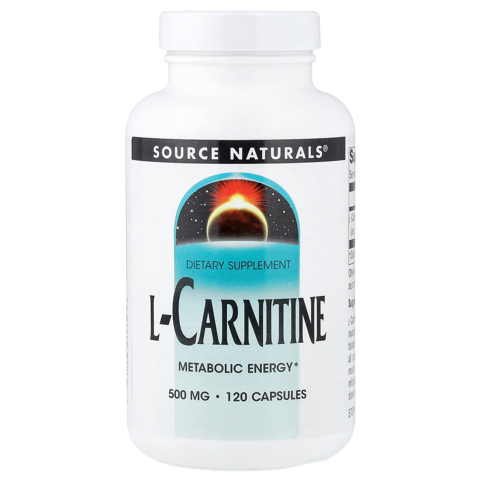 Source Naturals L-Carnitine – 120 gélules de Source Naturals