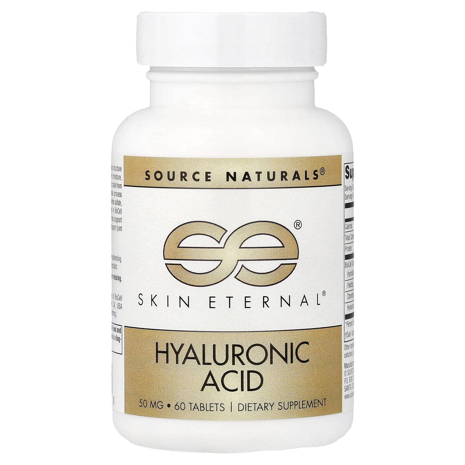 Source Naturals Skin Eternal, Hyaluronic Acid – 60 comprimés de Source Naturals