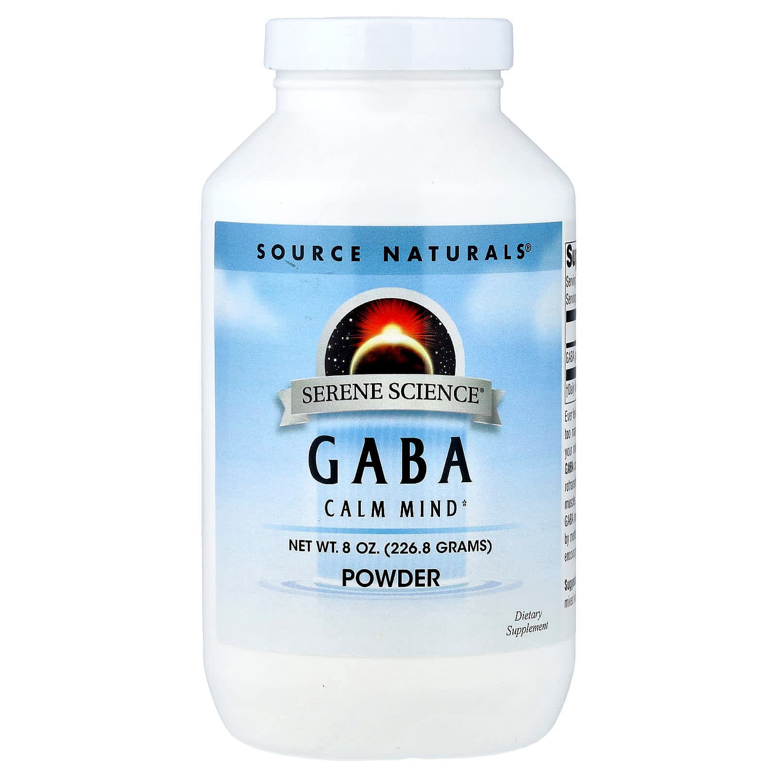 Source Naturals Serene Science, GABA Powder – 226,8 g de Source Naturals