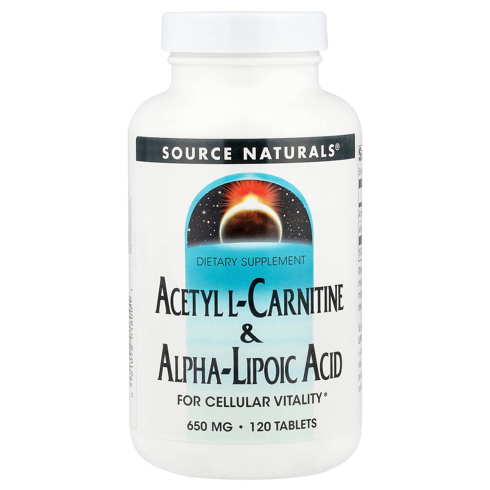 Source Naturals Acetyl L-Carnitine & Alpha-Lipoic Acid – 120 comprimés de Source Naturals