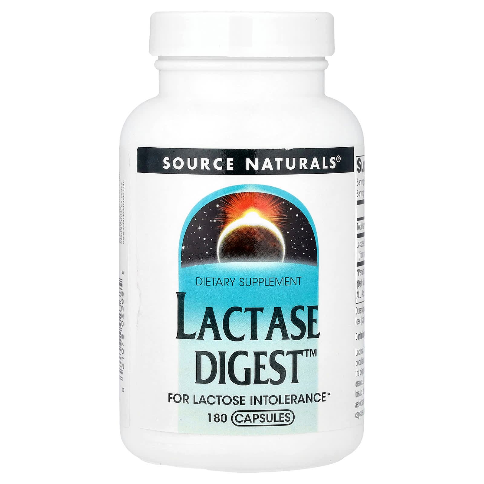 Source Naturals Lactase Digest – 180 gélules de Source Naturals