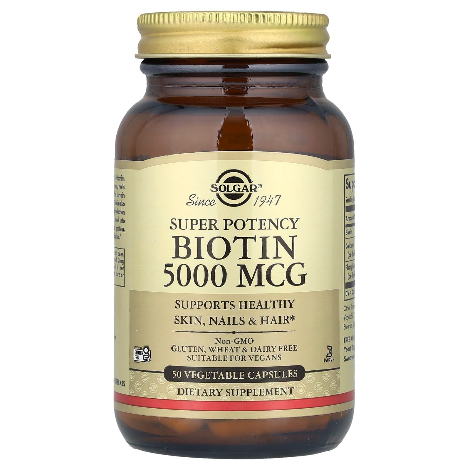 Solgar Biotin, 50 Vegetable Capsules de Solgar