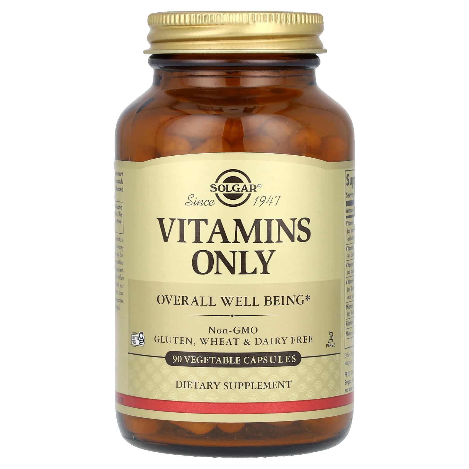 Solgar Vitamins Only, 90 Vegetable Capsules de Solgar