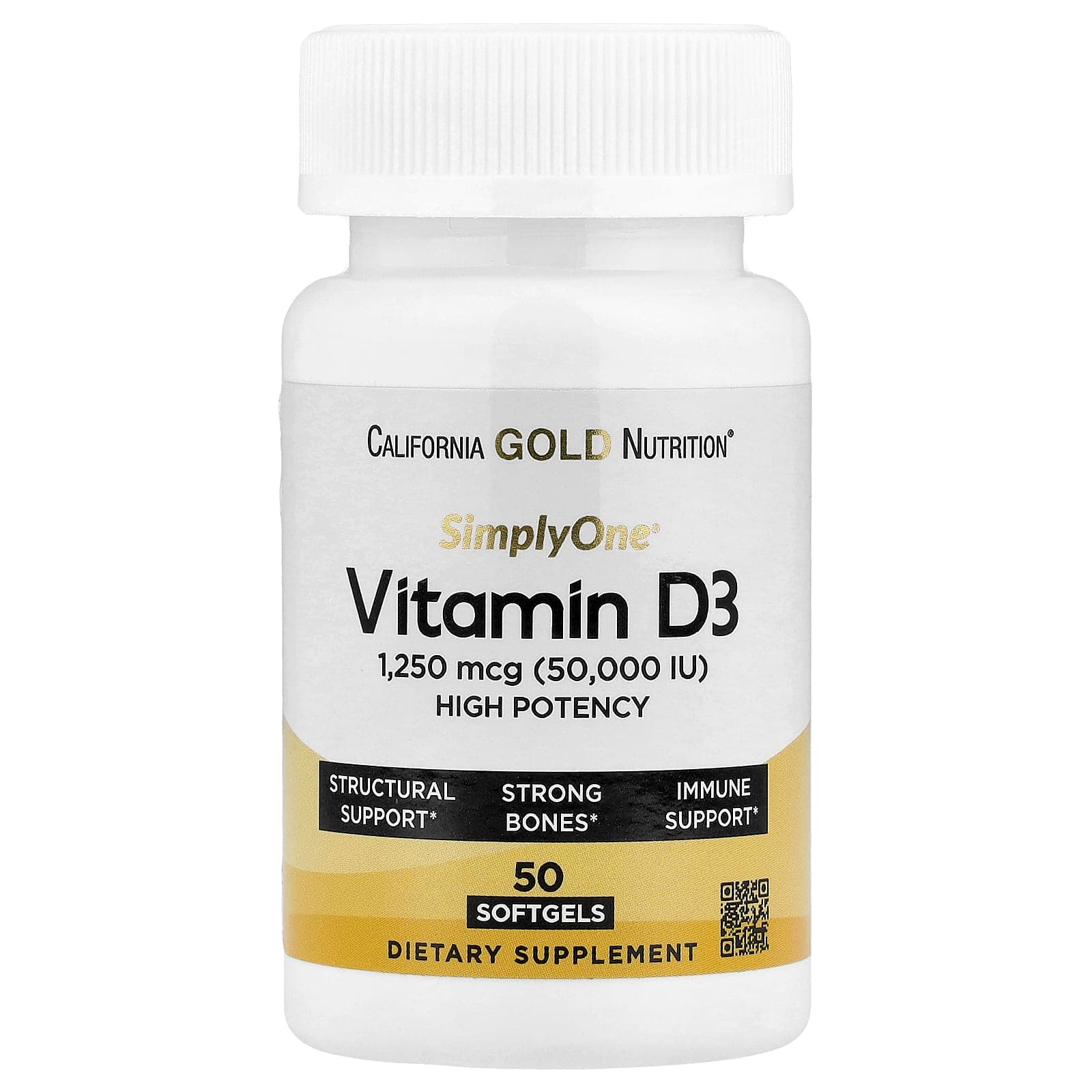 California Gold Nutrition SimplyOne – 50 capsules molles de California Gold Nutrition