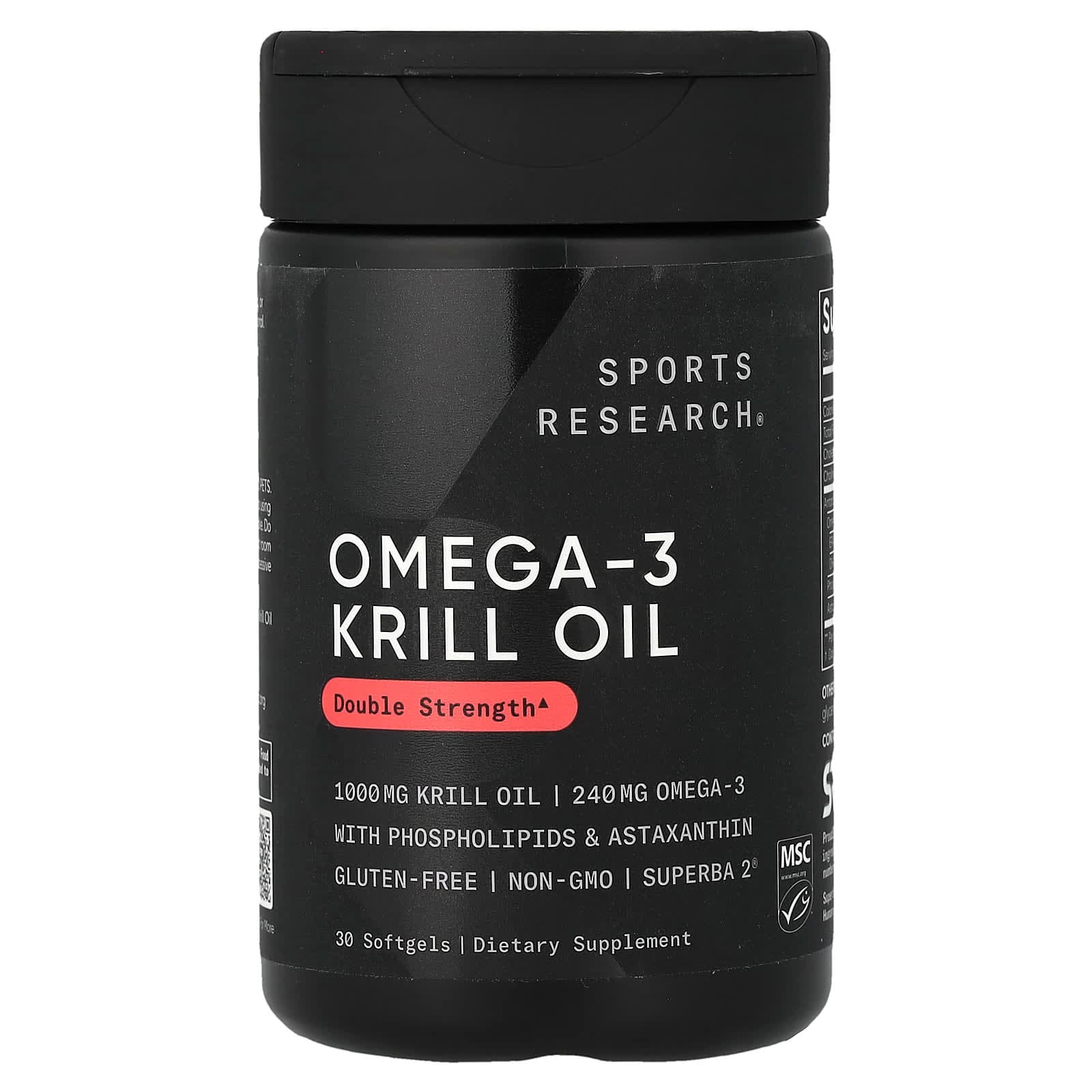 Sports Research Omega-3 Krill Oil – 30 capsules molles de Sports Research