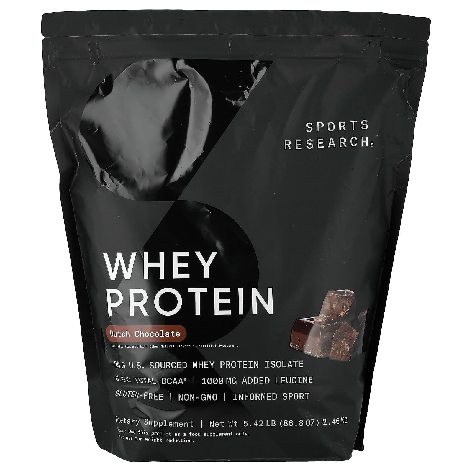 Sports Research Whey Protein – Dutch Chocolate – 2,46 kg de Sports Research