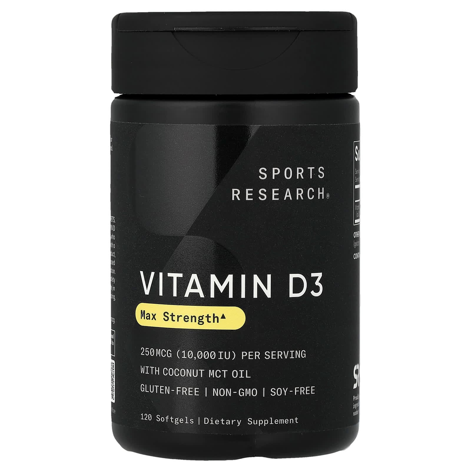 Sports Research Vitamin D3 – 120 capsules molles de Sports Research