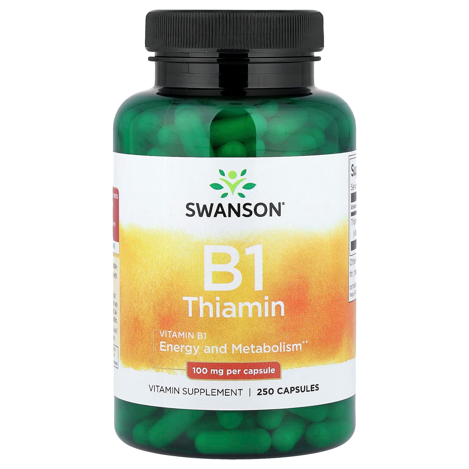 Swanson Vitamins Vitamin B1 Thiamin – 250 gélules de Swanson Vitamins