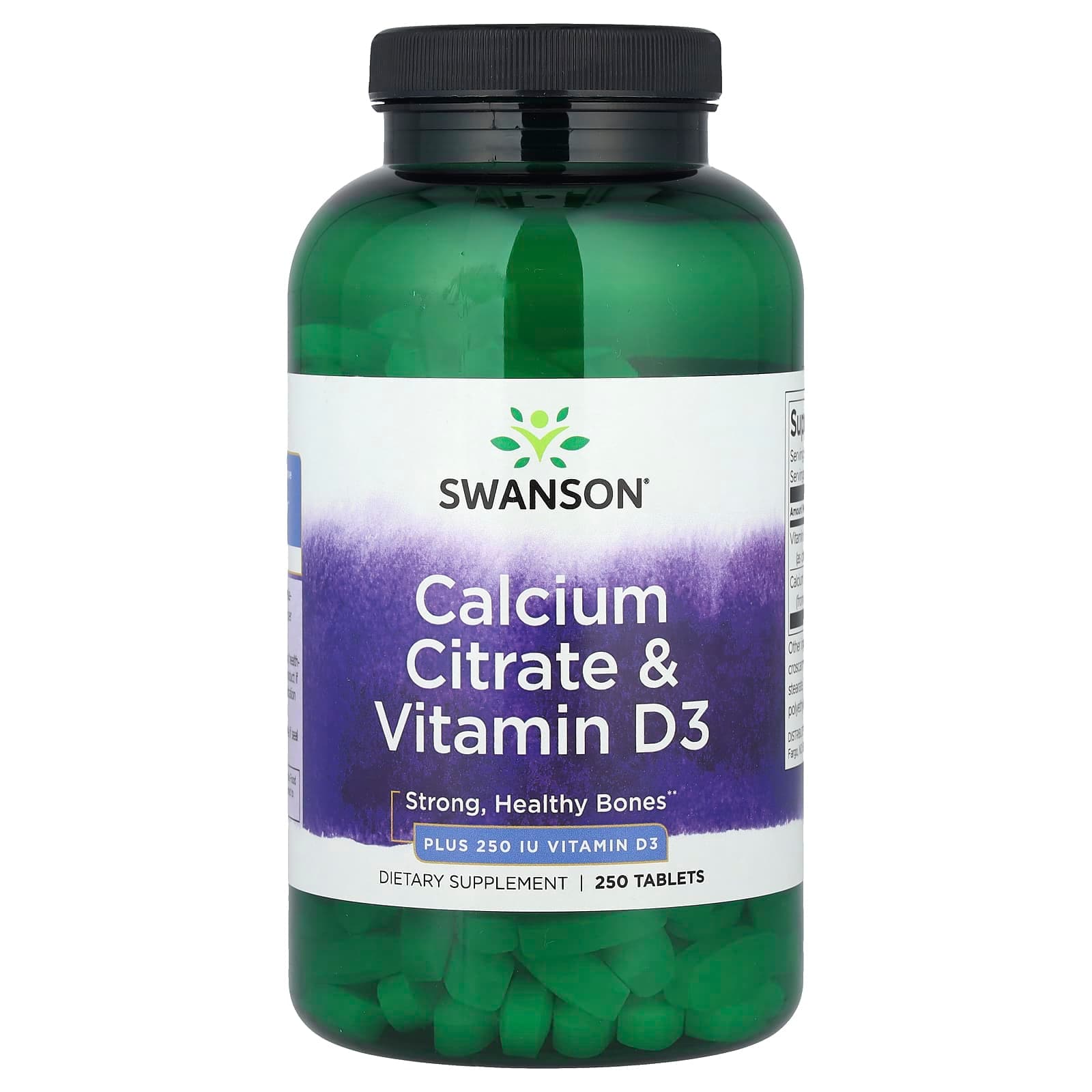 Swanson Vitamins Calcium Citrate & Vitamin D3 – 250 comprimés de Swanson Vitamins