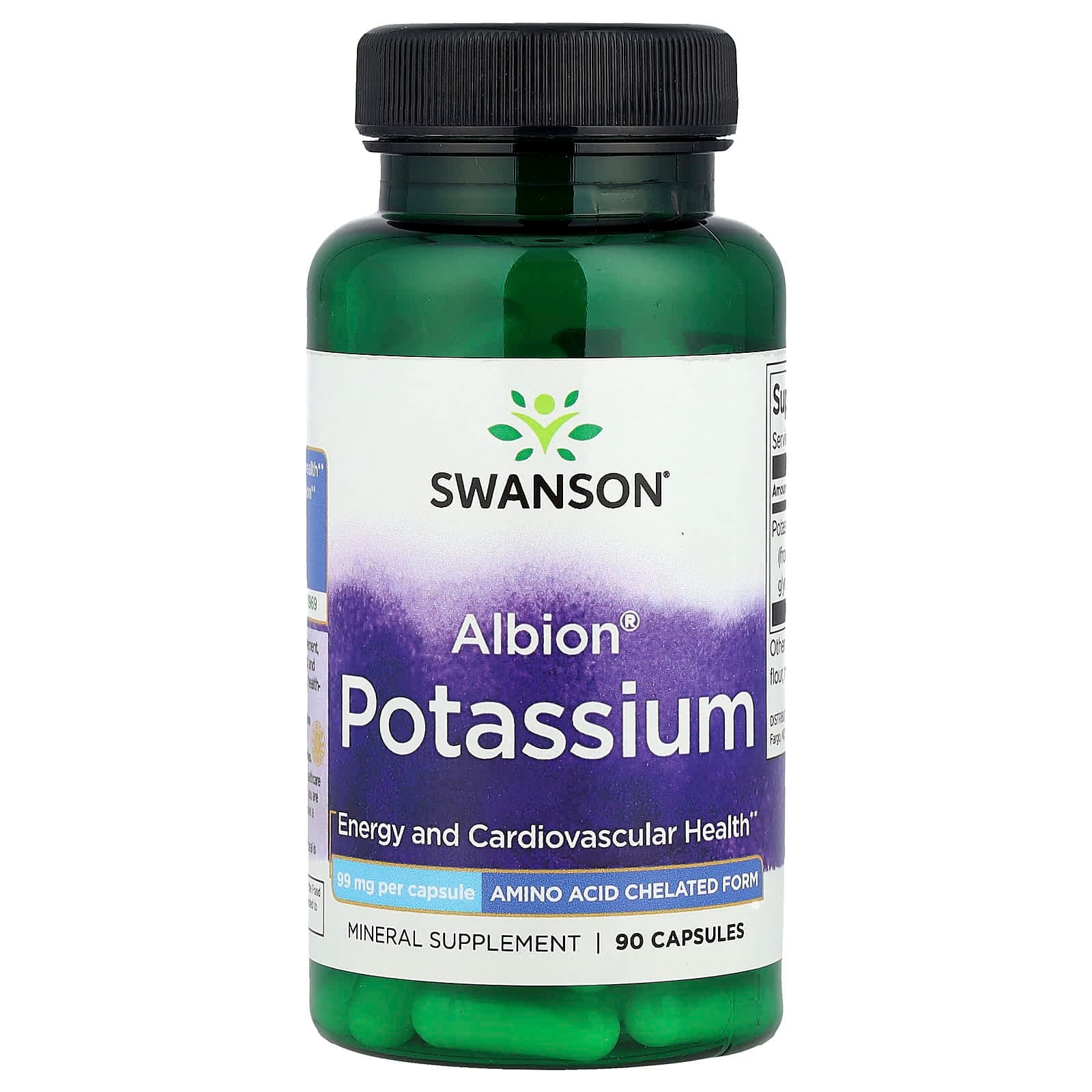Swanson Vitamins Albion Potassium – 90 gélules de Swanson Vitamins