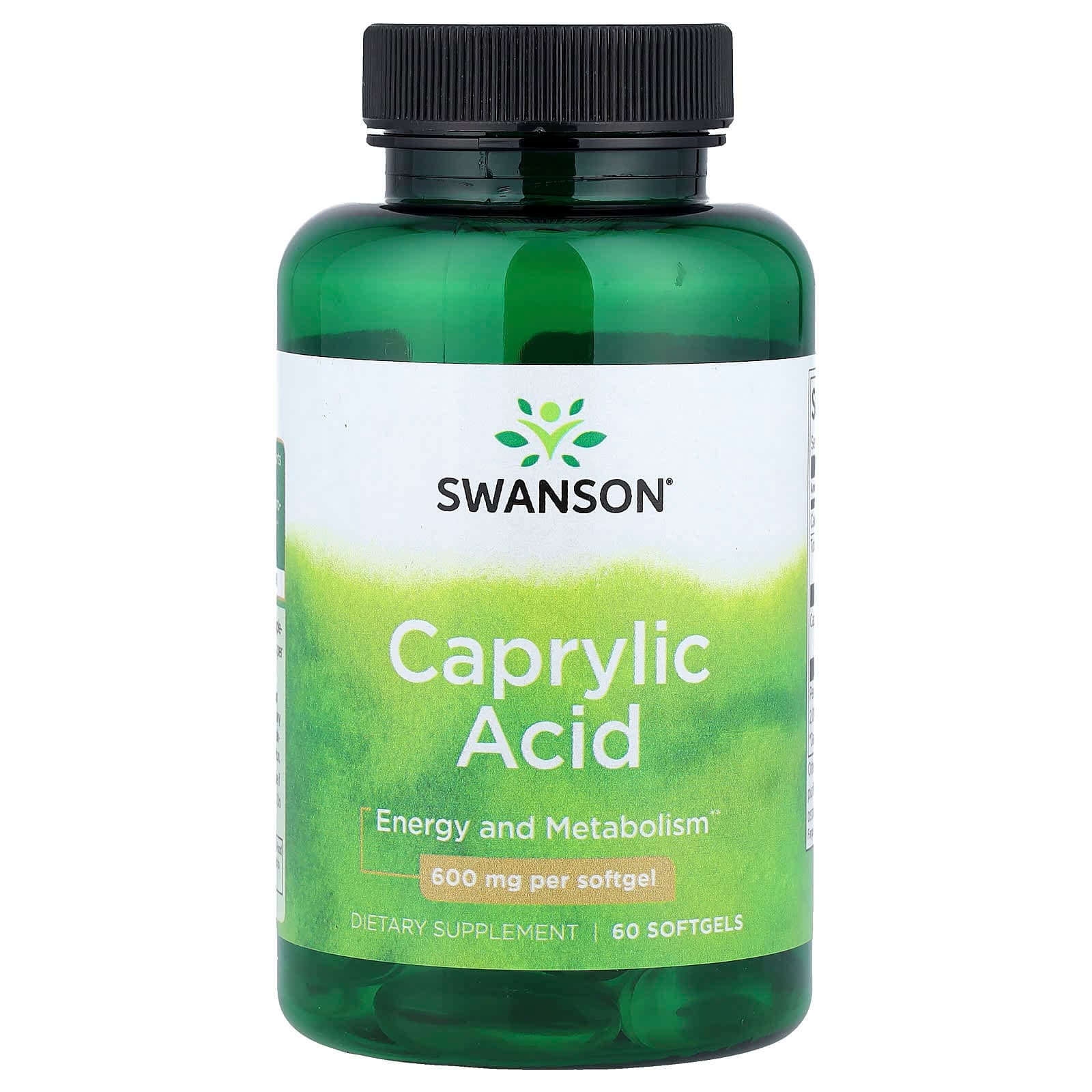 Swanson Vitamins Caprylic Acid – 60 capsules molles de Swanson Vitamins