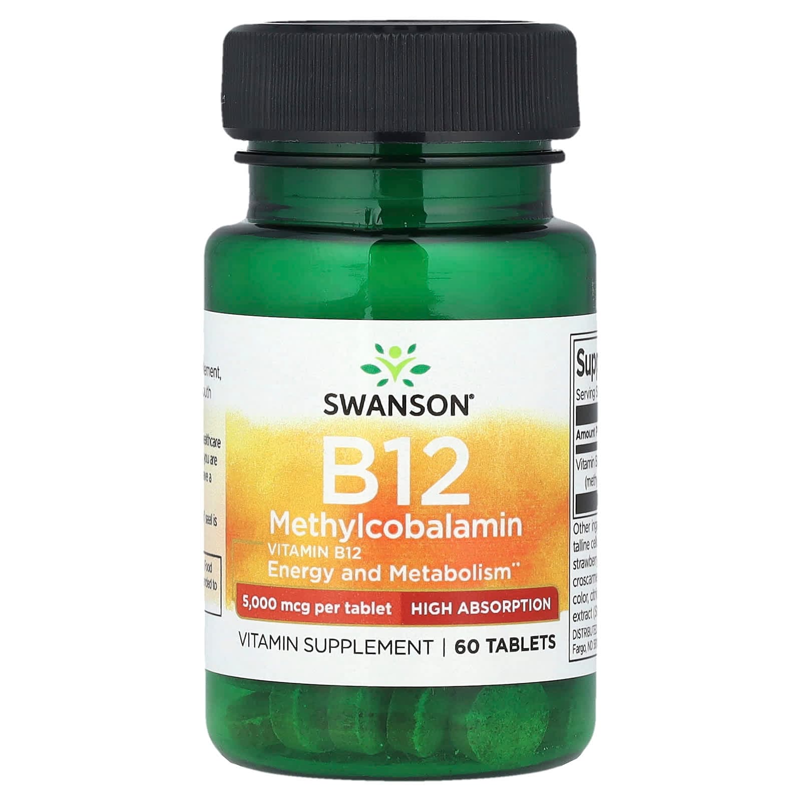 Swanson Vitamins Vitamin B12 Methylcobalamin – 60 comprimés de Swanson Vitamins
