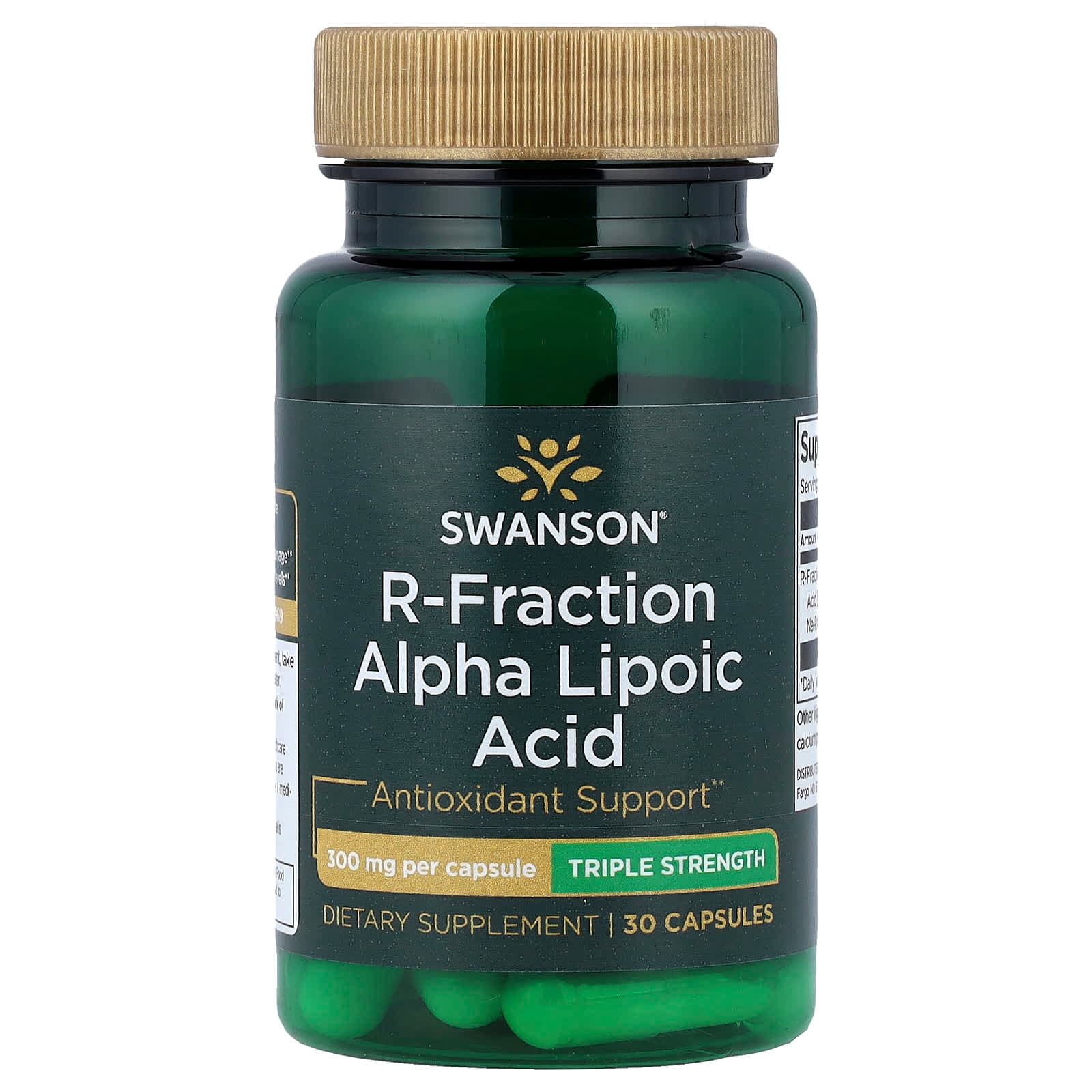 Swanson Vitamins R-Fraction Alpha Lipoic Acid, Triple Strength – 30 gélules de Swanson Vitamins