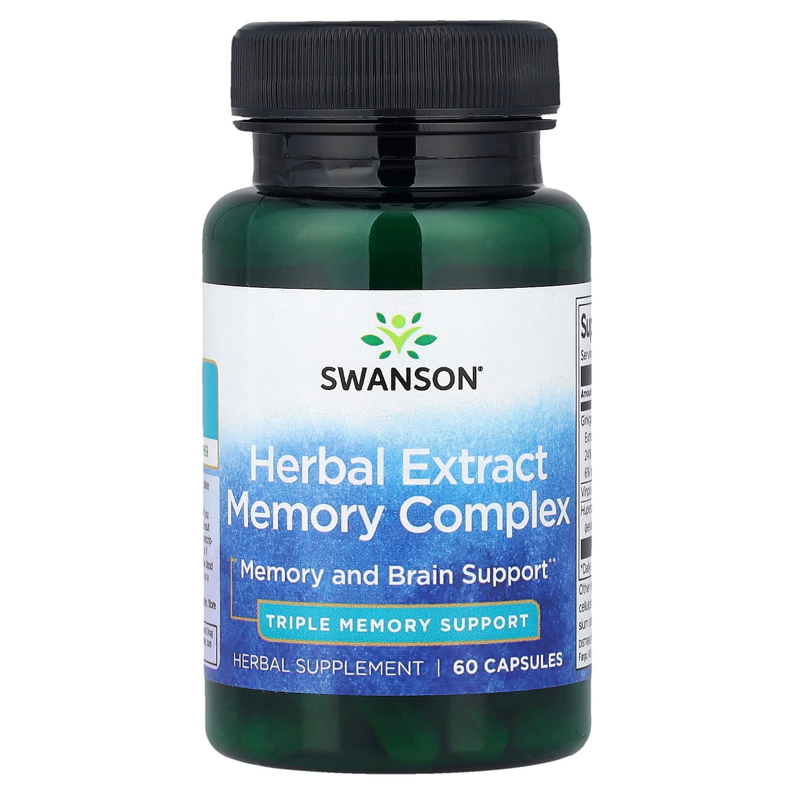 Swanson Vitamins Herbal Extract Memory Complex – 60 gélules de Swanson Vitamins